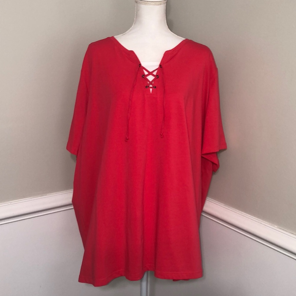 Catherine’s Short Sleeve Red Top